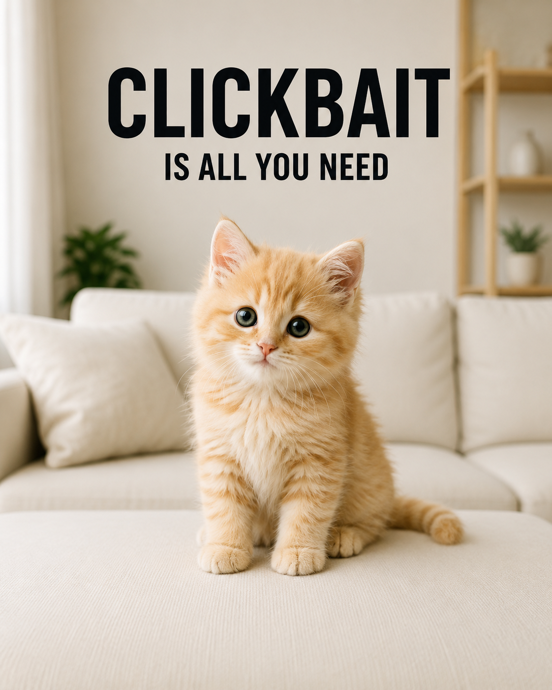A kitten makes for great clickbait.
